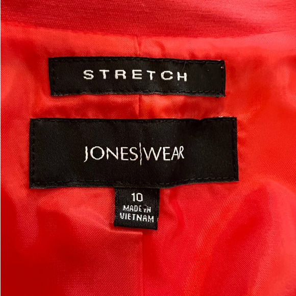 Jones Wear Coral Jacket with One Hook and Loop Closing Size 10 - Picture 4 of 6